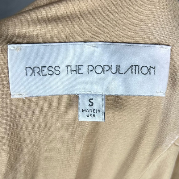 Dress the Population Dress Womens Small Tabitha Gold Sequin Feminine Party Mini - Picture 7 of 10